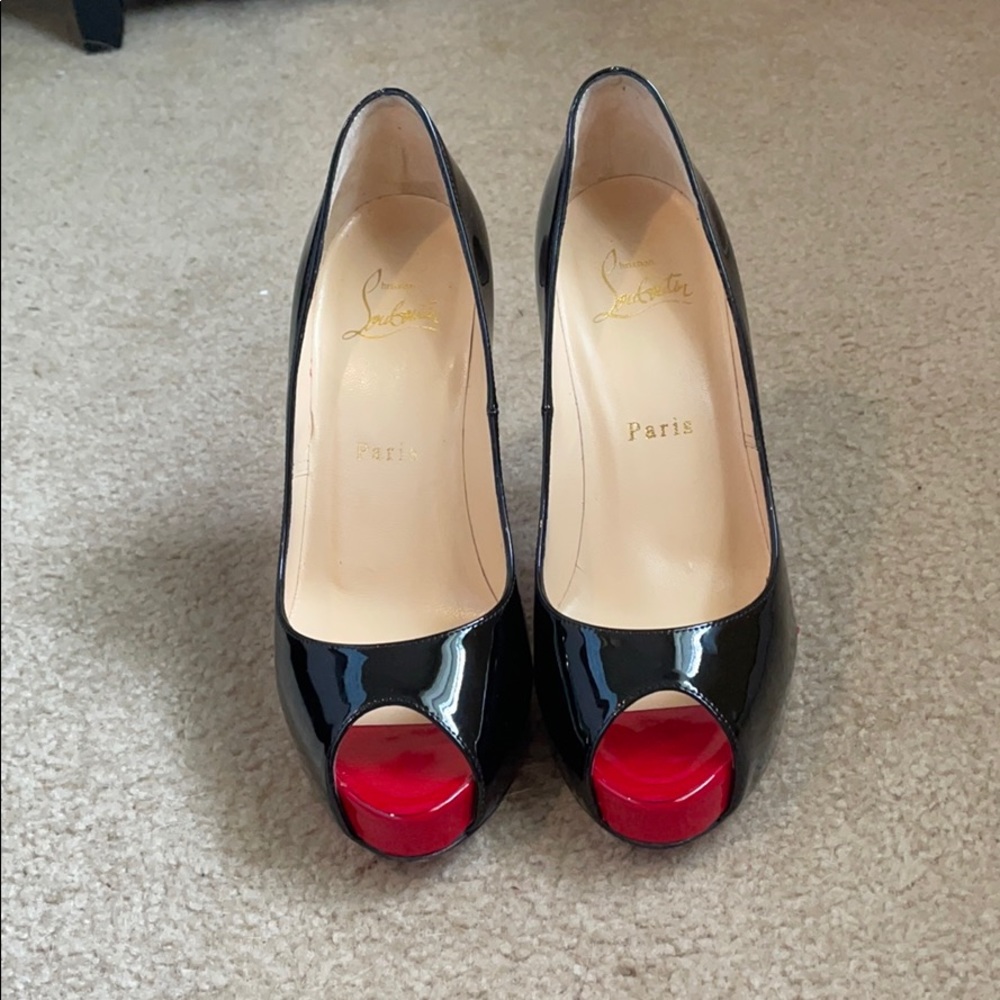 Christian Louboutin Black Stiletto Red Bottoms